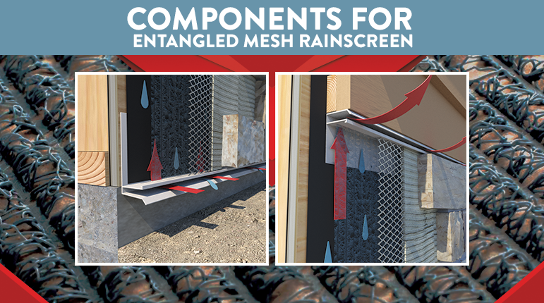 Rainscreen Drain and Vent Tracks