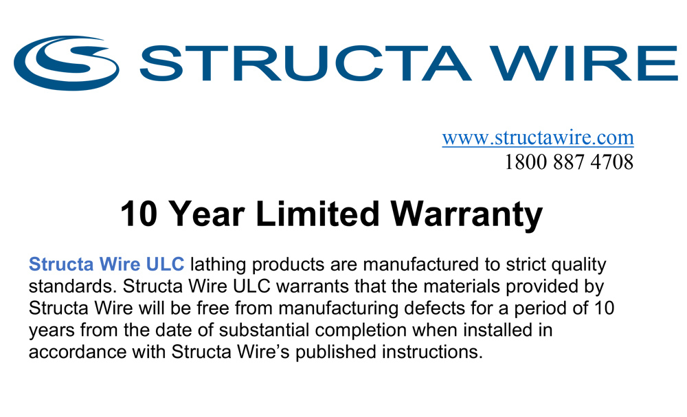 Structa Wire Warranty