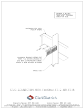 Stud Connection Bypass FastStrut FS12or15