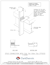 Stud Connection Bypass Flat Tail FTSC6 CONCrete