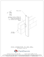 Stud Connection With S-Series Clip To CMU Wall