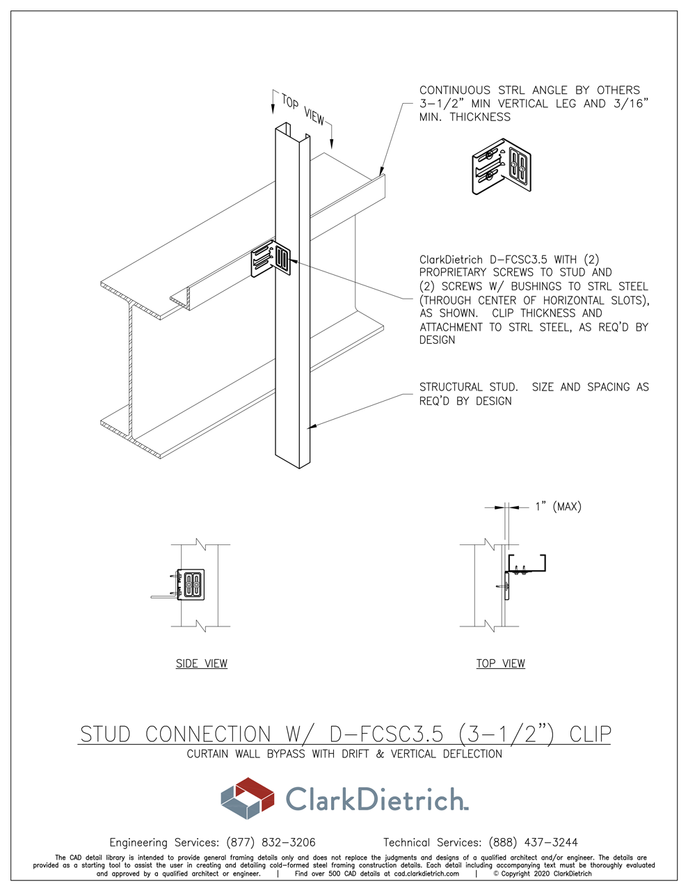 Stud Connection Bypass+Drift D-FCSC350