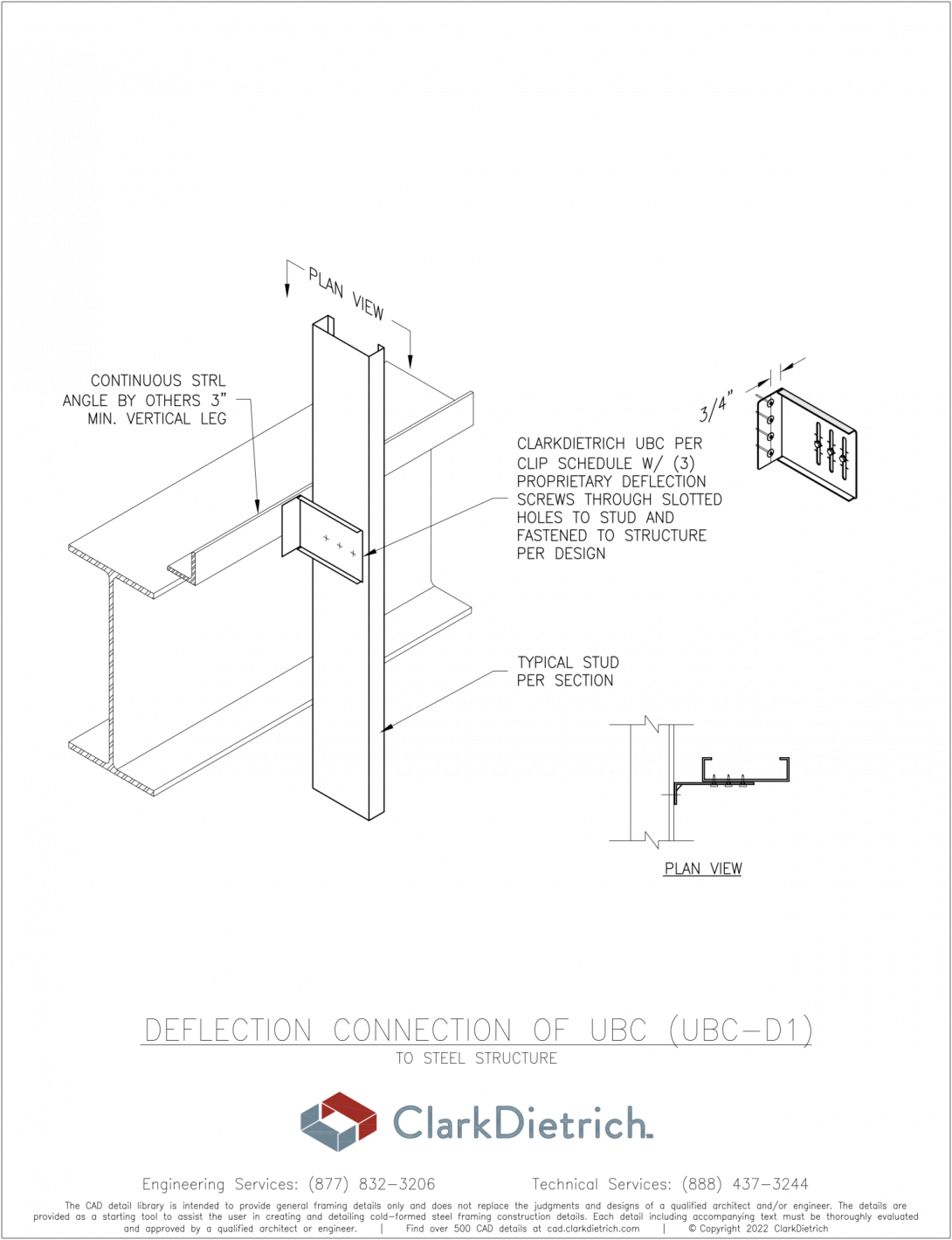 Stud Connection Bypass UBC-D1