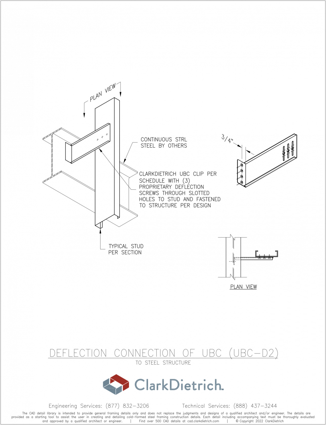Stud Connection Bypass UBC-D2